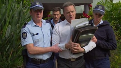 Police Officer #1, Mark Brennan, Paul Robinson, Police Officer #2 in Neighbours Episode 7270