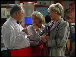Harold Bishop, Madge Bishop, Hilary Grant in Neighbours Episode 3143