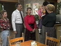 Gemma Ramsay, Harold Bishop, Helen Daniels, Sky Bishop, Joe Mangel, Madge Bishop in Neighbours Episode 1319