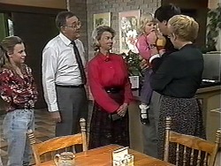 Gemma Ramsay, Harold Bishop, Helen Daniels, Sky Bishop, Joe Mangel, Madge Bishop in Neighbours Episode 