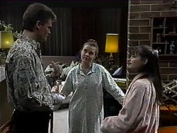 Adam Willis, Melissa Jarrett, Cody Willis in Neighbours Episode 