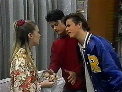 Melissa Jarrett, Josh Anderson, Todd Landers in Neighbours Episode 