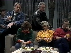 Ryan McLachlan, Doug Willis, Pam Willis, Jim Robinson, Helen Daniels, Harold Bishop in Neighbours Episode 1324