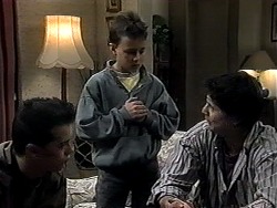 Matt Robinson, Toby Mangel, Joe Mangel in Neighbours Episode 