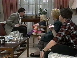 Anthony Reeves, Sky Bishop, Madge Bishop, Joe Mangel in Neighbours Episode 