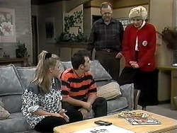 Gemma Ramsay, Matt Robinson, Harold Bishop, Madge Bishop in Neighbours Episode 