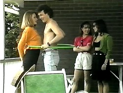 Melanie Pearson, Rory Marsden, Caroline Alessi, Christina Alessi in Neighbours Episode 