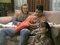 Melissa Jarrett, Josh Anderson, Cody Willis in Neighbours Episode 