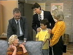 Harold Bishop, Madge Bishop, Joe Mangel, Toby Mangel, Helen Daniels in Neighbours Episode 1345