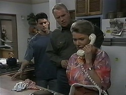 Josh Anderson, Jim Robinson, Helen Daniels in Neighbours Episode 