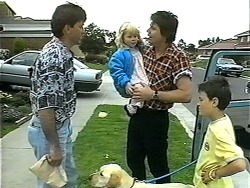 Eric Jensen, Bouncer, Sky Bishop, Joe Mangel, Toby Mangel in Neighbours Episode 1348