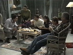 Lefty Benson, Dorothy Burke, Paul Robinson, Christina Alessi, Ryan McLachlan, Jim Robinson in Neighbours Episode 