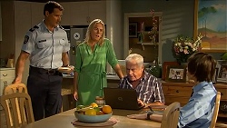 Matt Turner, Lauren Turner, Lou Carpenter, Bailey Turner in Neighbours Episode 6848