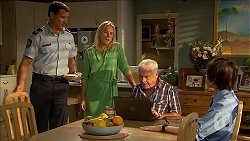 Matt Turner, Lauren Turner, Lou Carpenter, Bailey Turner in Neighbours Episode 