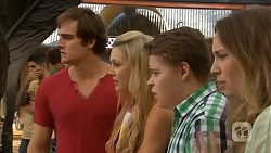 Kyle Canning, Georgia Brooks, Callum Rebecchi, Sonya Rebecchi in Neighbours Episode 