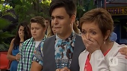 Callum Rebecchi, Zeke Kinski, Susan Kennedy in Neighbours Episode 