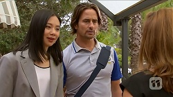 Tracey Wong, Brad Willis, Terese Willis in Neighbours Episode 