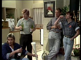 Shane Ramsay, Clive Gibbons, Jim Robinson, Danny Ramsay in Neighbours Episode 