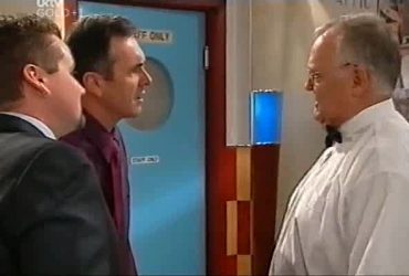 Toadie Rebecchi, Karl Kennedy, Harold Bishop in Neighbours Episode 