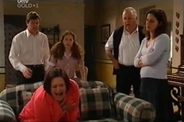 David Bishop, Serena Bishop, Svetlanka Ristic, Harold Bishop, Liljana Bishop in Neighbours Episode 4423