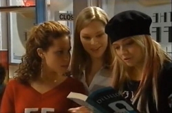 Serena Bishop, Lana Crawford, Sky Bishop in Neighbours Episode 