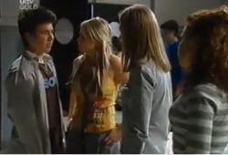 Stingray Timmins, Sky Bishop, Lana Crawford, Serena Bishop in Neighbours Episode 