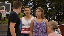 Callum Rebecchi, Josh Willis, Josie Lamb, Amber Turner in Neighbours Episode 