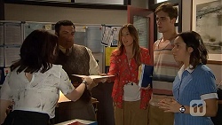 Libby Kennedy, David McGuire, Sonya Rebecchi, Kyle Canning, Imogen Willis in Neighbours Episode 