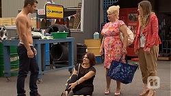Mark Brennan, Naomi Canning, Sheila Canning, Sonya Rebecchi in Neighbours Episode 