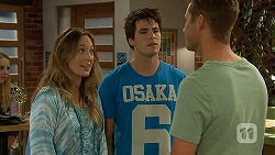 Sonya Rebecchi, Chris Pappas, Mark Brennan in Neighbours Episode 6909