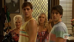 Sheila Canning, Kyle Canning, Georgia Brooks, Chris Pappas in Neighbours Episode 6915