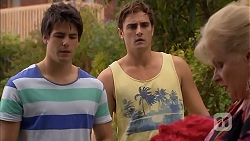 Chris Pappas, Kyle Canning, Sheila Canning in Neighbours Episode 