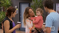 Naomi Canning, Sonya Rebecchi, Nell Rebecchi, Chris Pappas in Neighbours Episode 