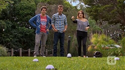 Chris Pappas, Mark Brennan, Naomi Canning in Neighbours Episode 