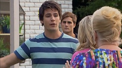 Chris Pappas, Kyle Canning, Georgia Brooks, Sheila Canning in Neighbours Episode 