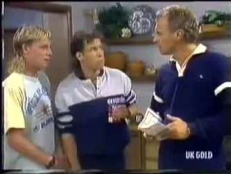 Scott Robinson, Mike Young, Jim Robinson in Neighbours Episode 