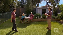 Chris Pappas, Georgia Brooks, Sheila Canning, Kyle Canning in Neighbours Episode 