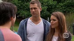 Chris Pappas, Mark Brennan, Paige Novak in Neighbours Episode 