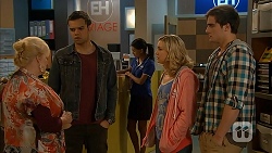 Sheila Canning, Nate Kinski, Georgia Brooks, Kyle Canning in Neighbours Episode 6979