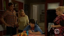 Kyle Canning, Georgia Brooks, Chris Pappas, Sheila Canning in Neighbours Episode 6997