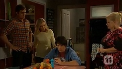 Kyle Canning, Georgia Brooks, Chris Pappas, Sheila Canning in Neighbours Episode 