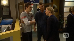 Josh Willis, Mark Brennan, Georgia Brooks in Neighbours Episode 