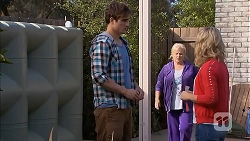 Kyle Canning, Sheila Canning, Georgia Brooks in Neighbours Episode 