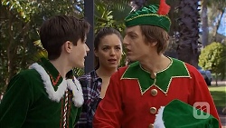 Bailey Turner, Paige Novak, Ralph the Elf in Neighbours Episode 