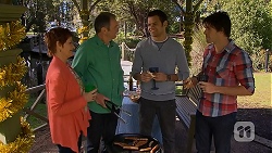 Susan Kennedy, Karl Kennedy, Nate Kinski, Chris Pappas in Neighbours Episode 