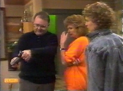 Harold Bishop, Madge Bishop, Henry Ramsay in Neighbours Episode 