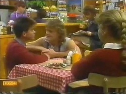 Todd Landers, Henry Ramsay, Emma Gordon in Neighbours Episode 