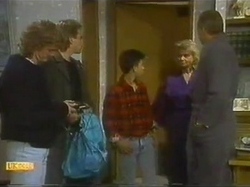 Henry Ramsay, Nick Page, Todd Landers, Helen Daniels, Jim Robinson in Neighbours Episode 0779