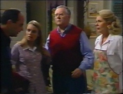 Philip Martin, Claire Girard, Harold Bishop, Madge Bishop in Neighbours Episode 