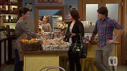 Bailey Turner, Naomi Canning, Chris Pappas in Neighbours Episode 